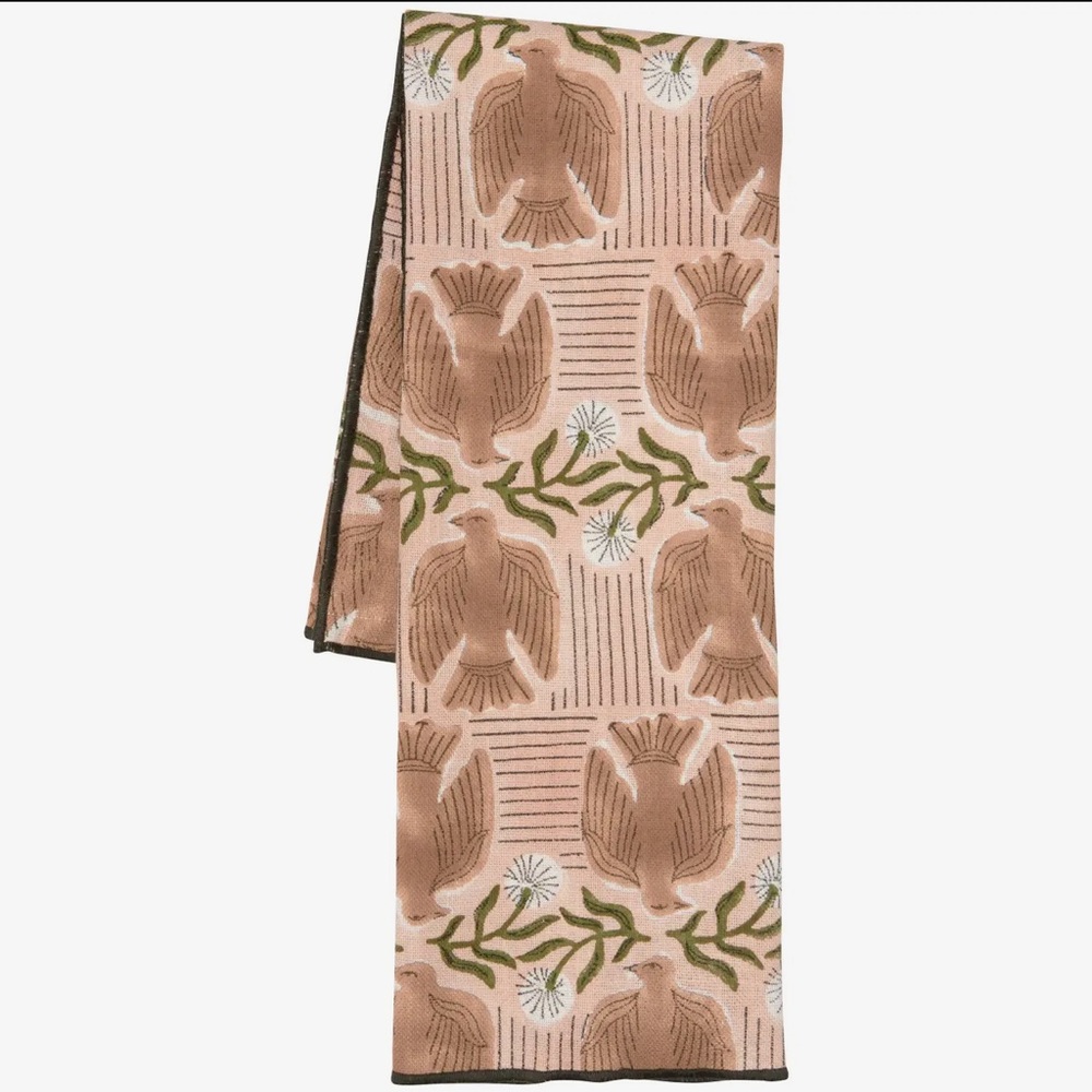 Peregrine Block Print Dishtowel NWT